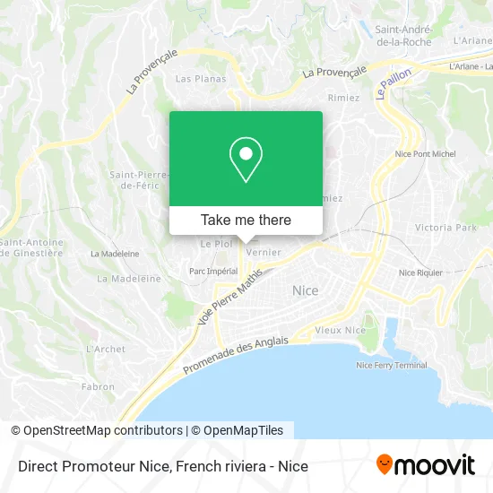 Direct Promoteur Nice map