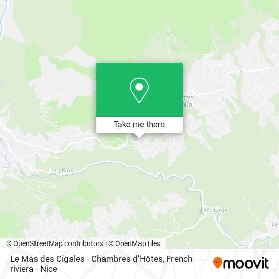 Le Mas des Cigales - Chambres d'Hôtes map