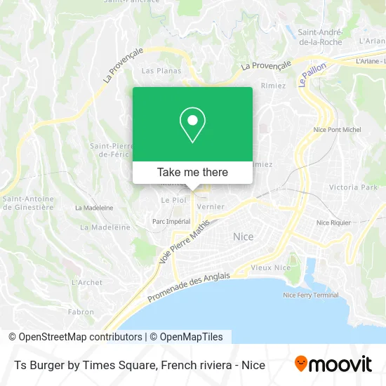 Ts Burger by Times Square map