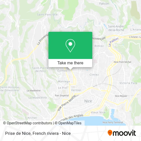 Prise de Nice map