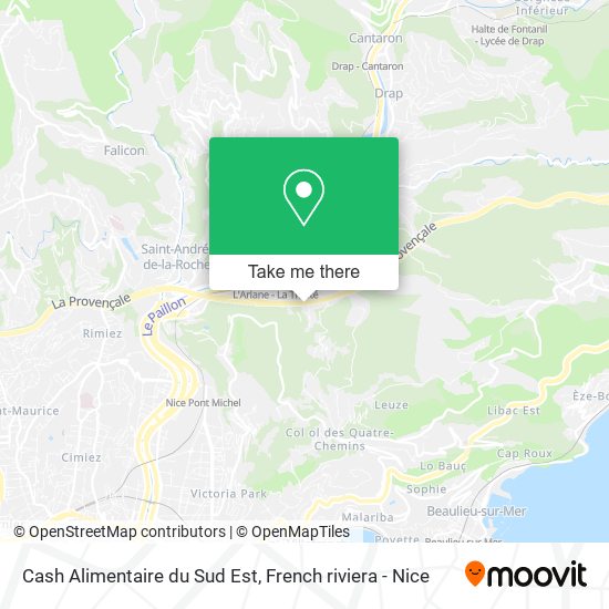 Cash Alimentaire du Sud Est map