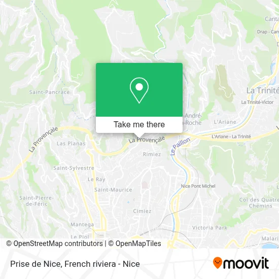 Prise de Nice map
