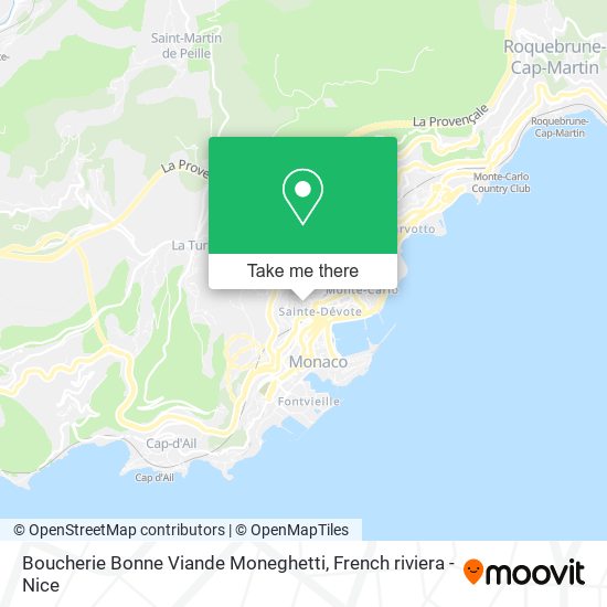 Boucherie Bonne Viande Moneghetti map