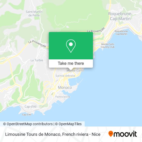 Limousine Tours de Monaco map