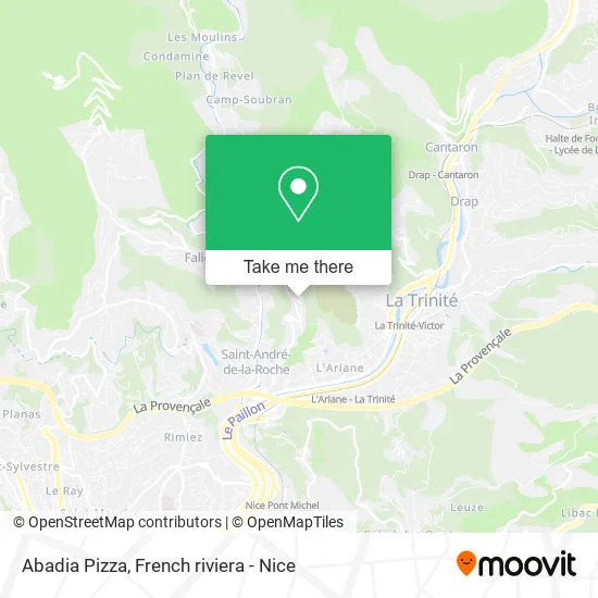 Abadia Pizza map