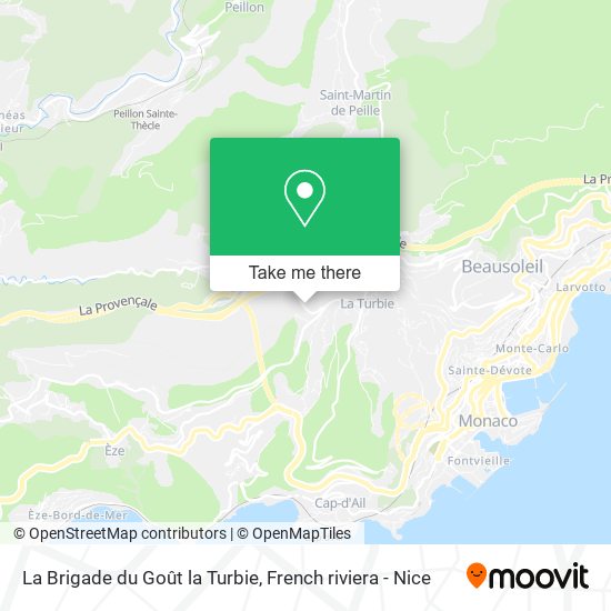 La Brigade du Goût la Turbie map