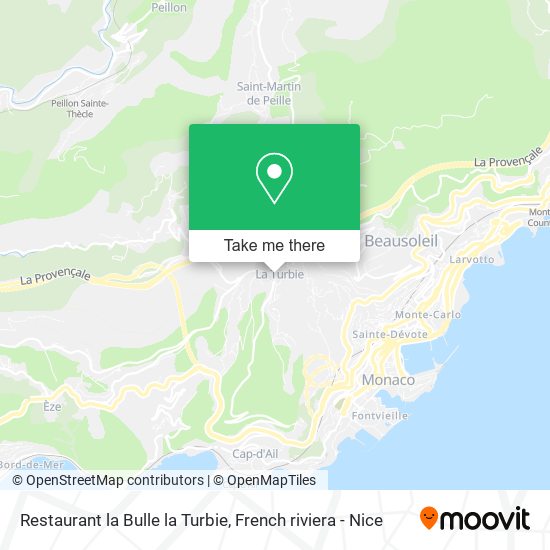 Restaurant la Bulle la Turbie map
