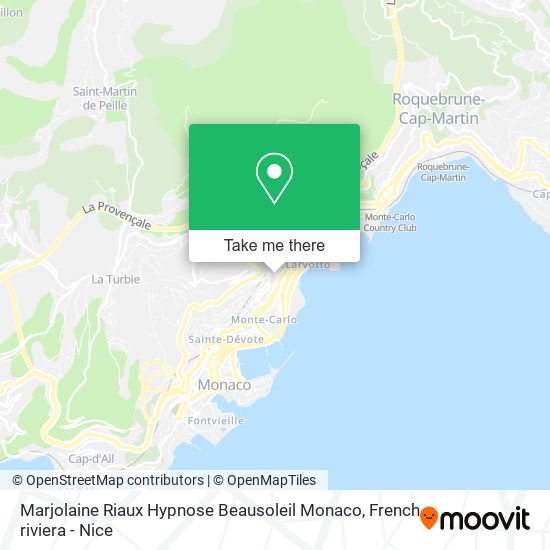 Marjolaine Riaux Hypnose Beausoleil Monaco map