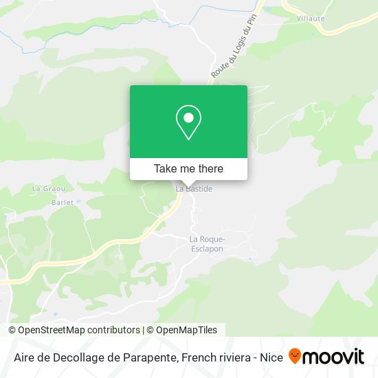 Aire de Decollage de Parapente map