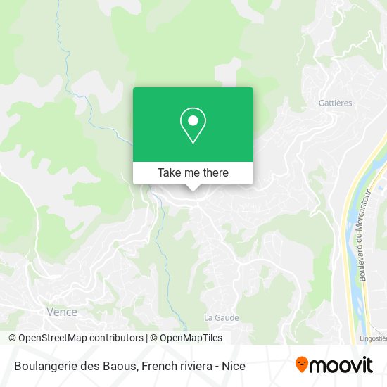 Mapa Boulangerie des Baous