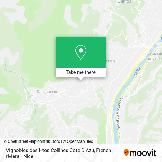 Vignobles des Htes Collines Cote D Azu map