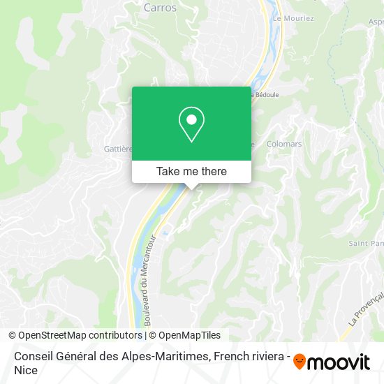 Mapa Conseil Général des Alpes-Maritimes