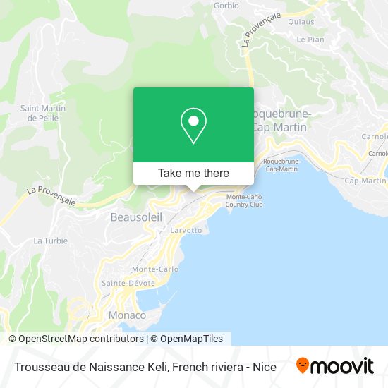 Trousseau de Naissance Keli map