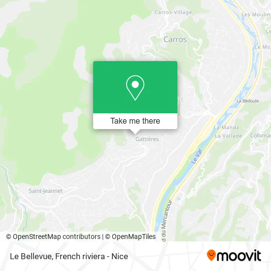 Le Bellevue map
