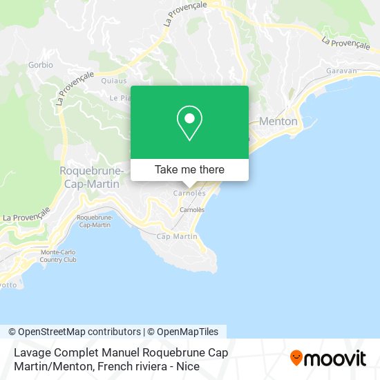 Lavage Complet Manuel Roquebrune Cap Martin / Menton map