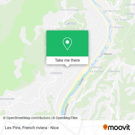 Les Pins map