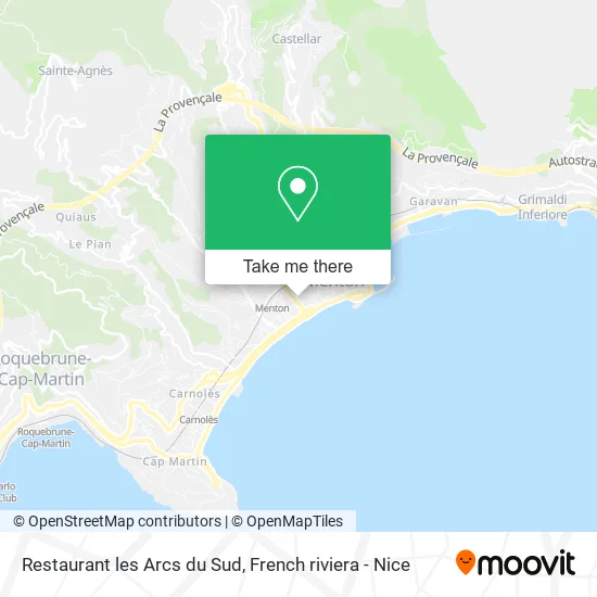 Restaurant les Arcs du Sud map