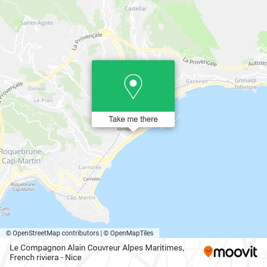 Le Compagnon Alain Couvreur Alpes Maritimes map