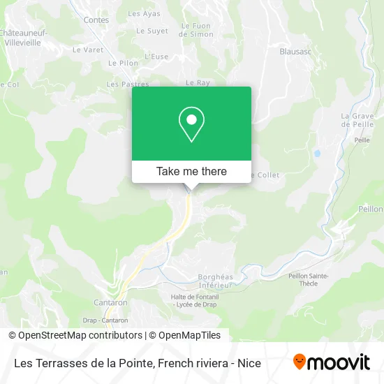 Les Terrasses de la Pointe map