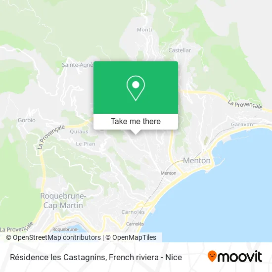 Résidence les Castagnins map