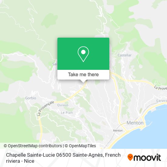 Chapelle Sainte-Lucie 06500 Sainte-Agnès map