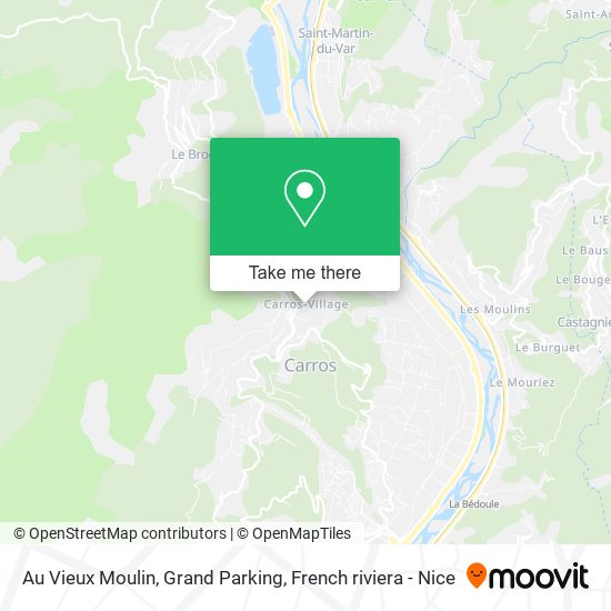 Au Vieux Moulin, Grand Parking map