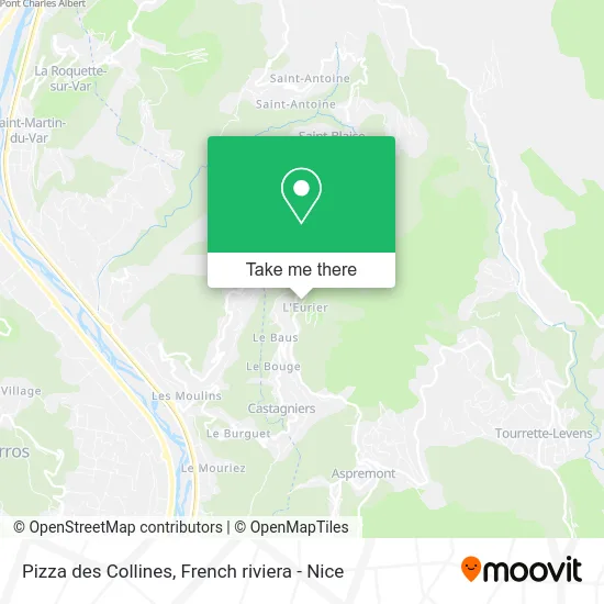 Pizza des Collines map