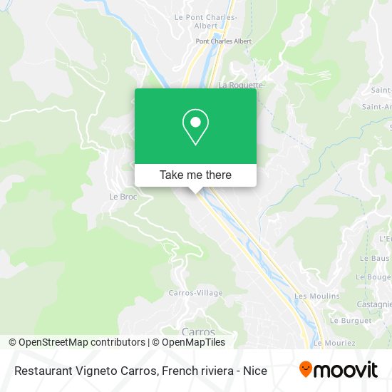 Restaurant Vigneto Carros map