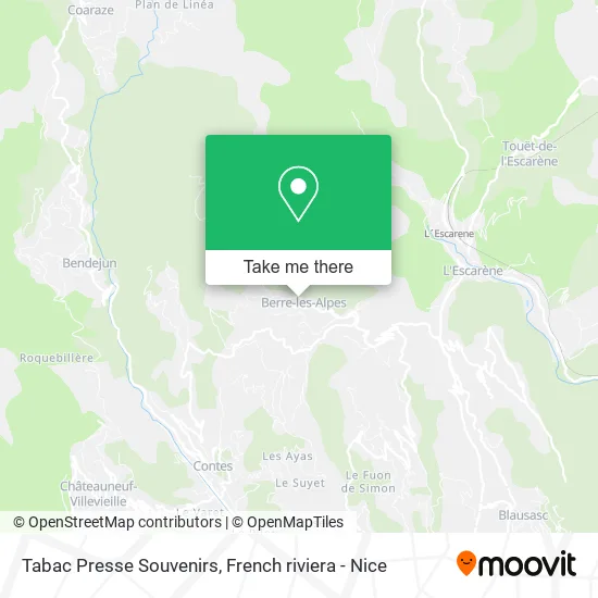 Tabac Presse Souvenirs map