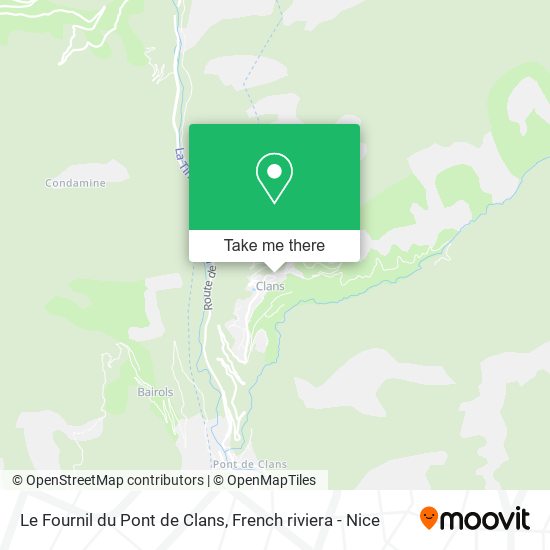 Le Fournil du Pont de Clans map