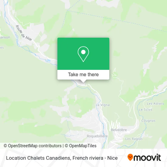 Location Chalets Canadiens map