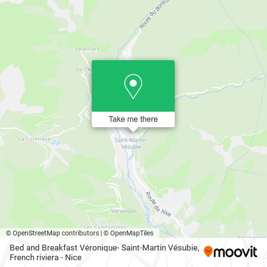 Bed and Breakfast Véronique- Saint-Martin Vésubie map