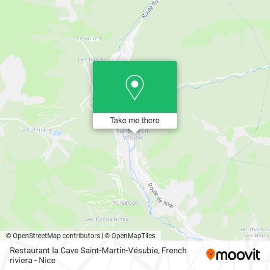 Restaurant la Cave Saint-Martin-Vésubie map