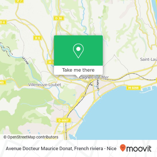 Mapa Avenue Docteur Maurice Donat