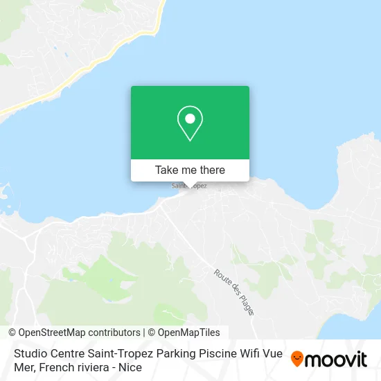 Studio Centre Saint-Tropez Parking Piscine Wifi Vue Mer map
