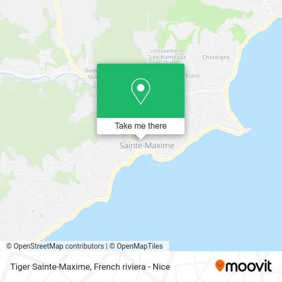 Tiger Sainte-Maxime map