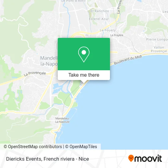 Diericks Events map