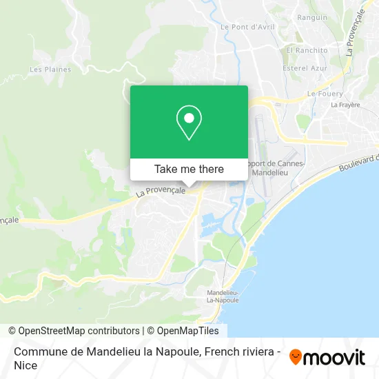 Commune de Mandelieu la Napoule map