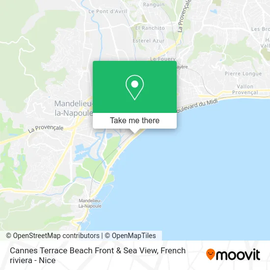 Cannes Terrace Beach Front & Sea View map