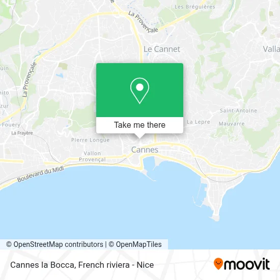 Cannes la Bocca map