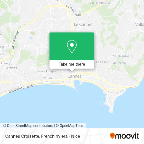 Cannes Croisette map