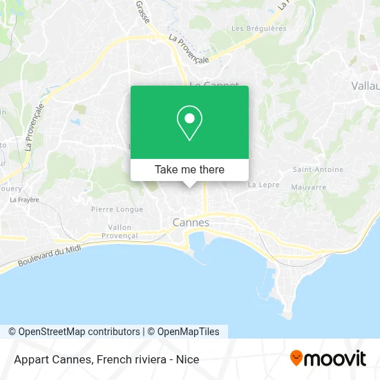 Appart Cannes map