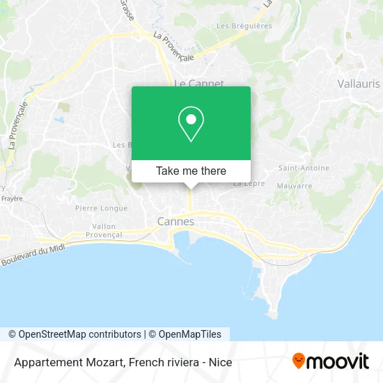 Appartement Mozart map