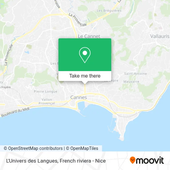 L'Univers des Langues map