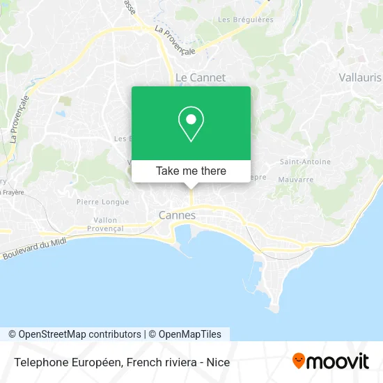 Telephone Européen map