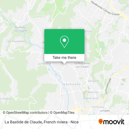 La Bastide de Claude map