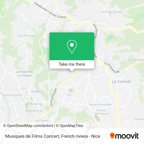 Musiques de Films Concert map