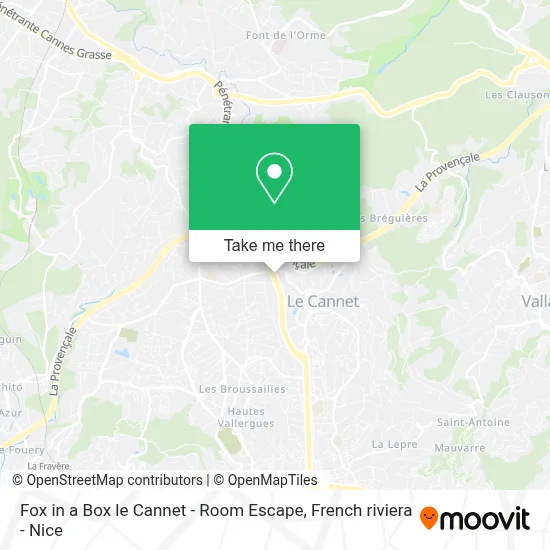 Fox in a Box le Cannet - Room Escape map