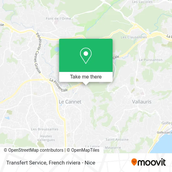 Transfert Service map