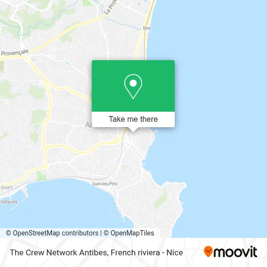 The Crew Network Antibes map